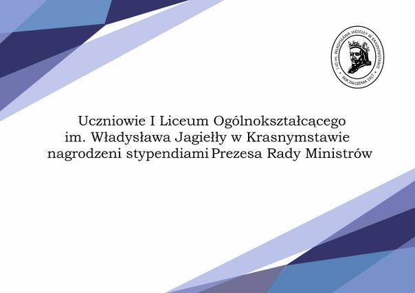 Nasi stypendyści Prezesa Rady Ministrów!